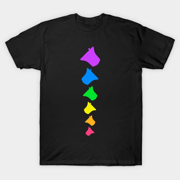 Bell Ringing - RAINBOW BELLS - Vertical B T-Shirt by SuzySuperlative